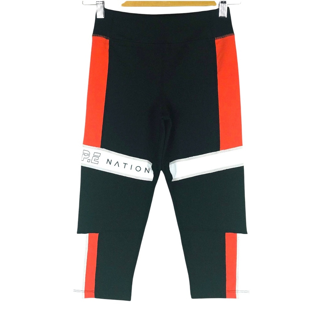 PE NATION Out of Bounds 4-Way Stretch, 3/4 Crop Leggings, Size Small